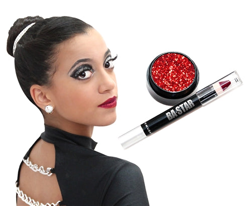 Smudge Proof Cranberry Lip Pencil + Red Glitter Lip