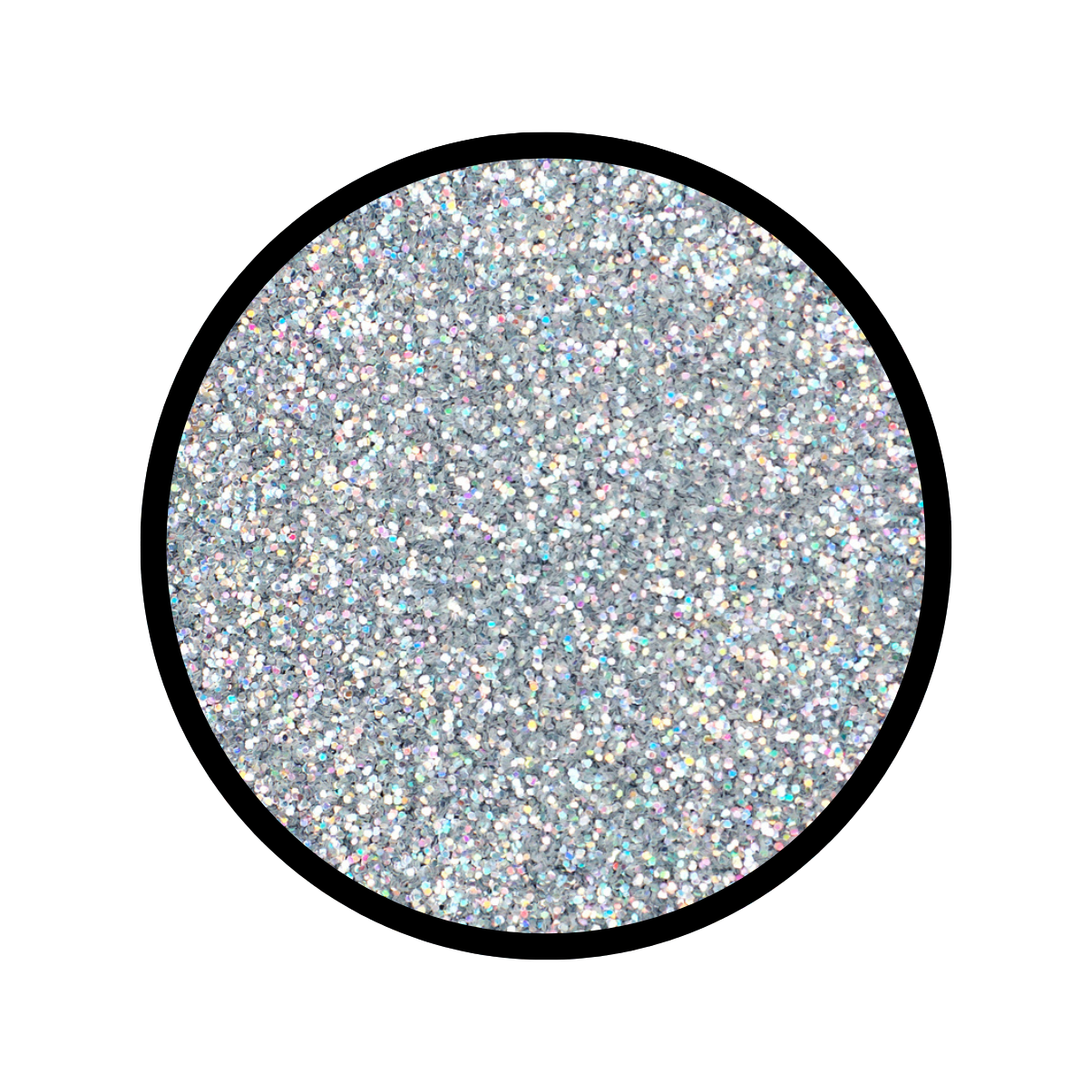 Holographic Silver Glitter Makeup