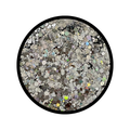 Holographic Silver with Stars Glitter